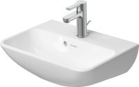 Vorschau: Duravit ME by Starck Handwaschbecken 45x32cm, mit Hahnloch und Überlauf, WonderGliss, weiß 07194500001
