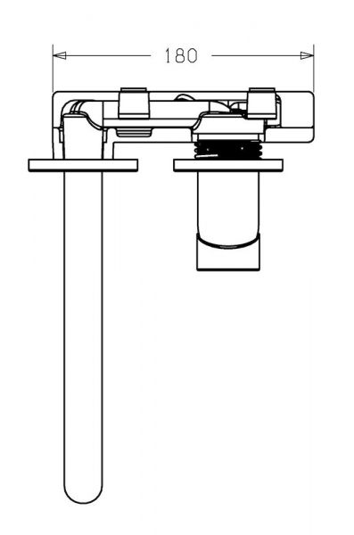 Hansa Hansapublic Fertigmontageset Waschtisch-Einhand-Wandbatterie, Ø 26mm, Ausladung 225mm, chrom