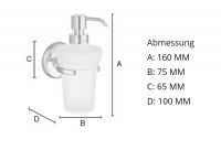 Vorschau: Smedbo Villa Seifenspender 250ml mit mattem Glas, chrom