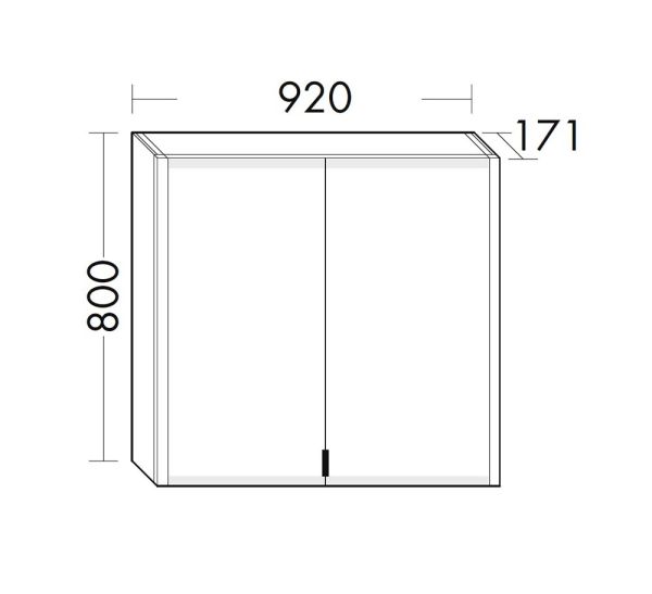 Burgbad rl20 Spiegelschrank 92x80cm mit Klarglas Lichtrahmen SPVM090F6947