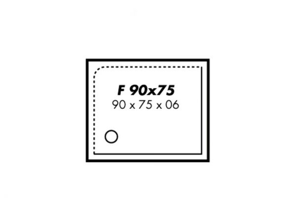 Polypex F 90x75 Rechteck-Duschwanne 90x75x6cm