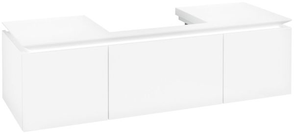 Villeroy&Boch Legato Waschtischunterschrank 140x50cm für Aufsatzwaschtisch, 3 Auszüge, glossy white, B68400DH