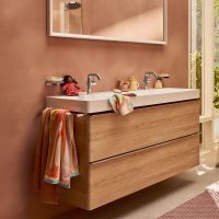 Vorschau: Hansgrohe Xelu Q Waschbecken 100x48cm 2 Hahnlöcher, SmartClean, weiß