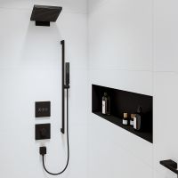 Vorschau: Hansgrohe Pulsify E Kopfbrause 260 2jet EcoSmart 10,8l/min mit Wandanschluss, schwarz matt