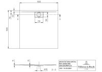 Vorschau: Villeroy&Boch Architectura MetalRim Duschwanne, Randhöhe 1,5cm, superflach, 100x100cm