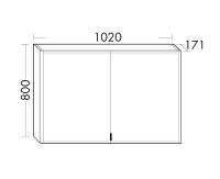 Burgbad rl20 Spiegelschrank 102x80cm mit Klarglas Lichtrahmen SPVM100F6947 Burgbad rl20 Spiegelschrank 102x80cm mit Klarglas Lichtrahmen SPVM100F6947