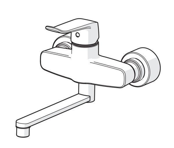 Hansa Hansaclinica Waschtisch-Einhand-Wandbatterie, 277mm, chrom