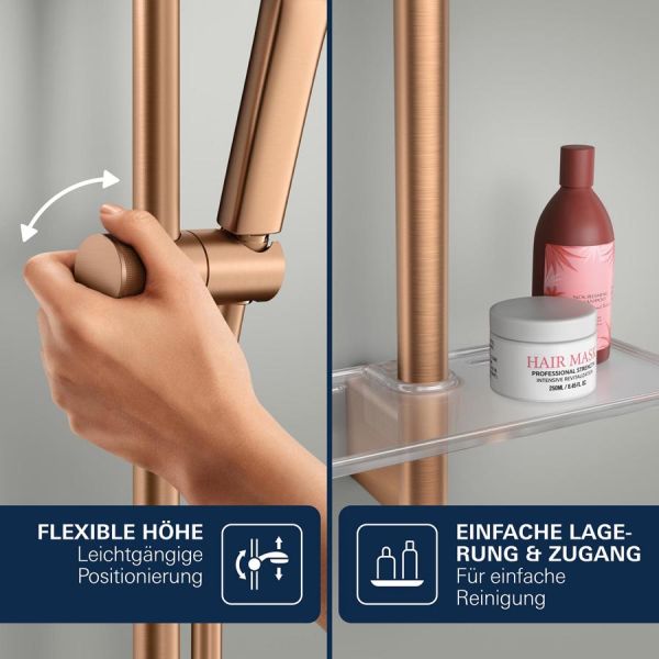 Grohe Rainshower SmartActive Brausestange 60cm, warm sunset gebürstet