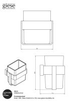 Vorschau: Giese Gifix Tono Glashalter mit Becher, Wandmodell, zum Kleben und Schrauben, schwarz matt