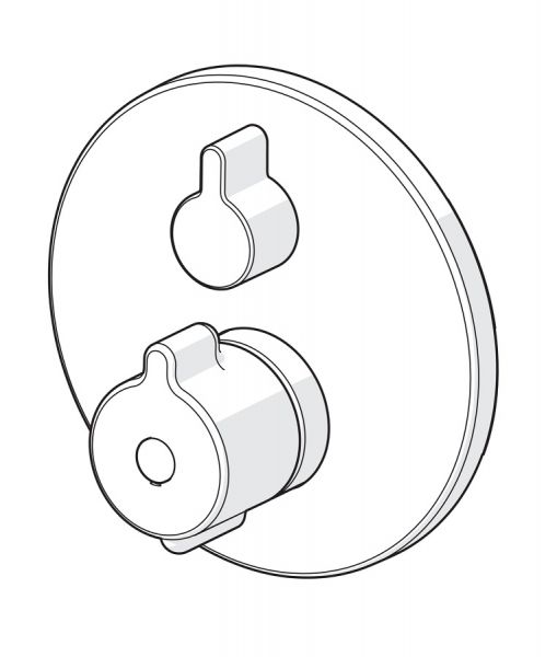 Hansa Hansaclinica Fertigmontageset Brause-Thermostat-Batterie, mit Funktionseinheit, chrom