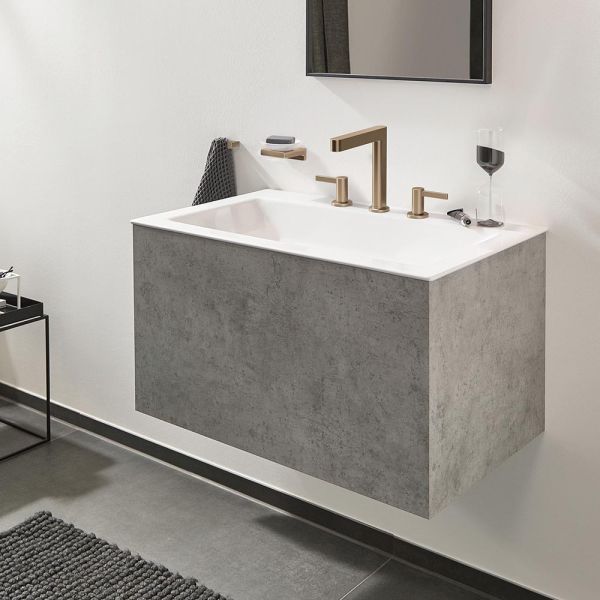 hansgrohe Finoris 3-Loch Waschtischarmatur 160, brushed bronze