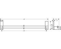 Vorschau: Axor Universal Rectangular Badetuchhalter 64cm, stainless steel optic