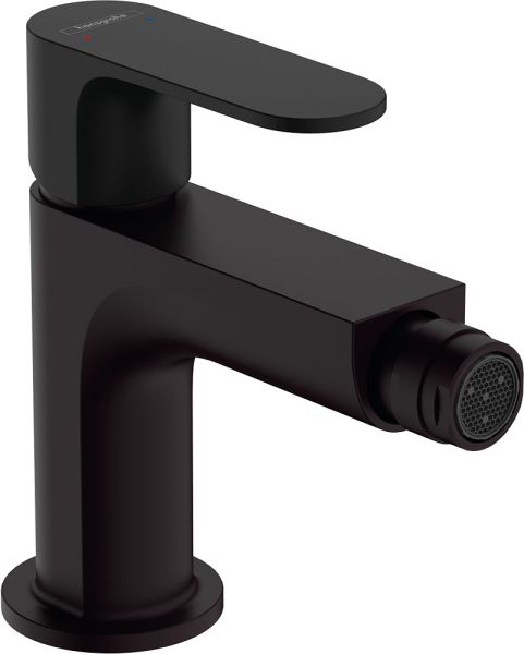 Hansgrohe Rebris S Einhebel-Bidetmischer mit Metall Zugstangen-Ablaufgarnitur, schwarz matt 72212670