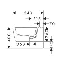 Vorschau: hansgrohe EluPura Q Wand-Bidet 540, weiß