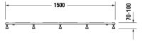 Vorschau: Duravit Tempano Fußgestell höhenverstellbar 70 - 100mm 1500x750x85mm