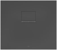 Villeroy&Boch Squaro Infinity Quaryl®-Duschwanne, flächenbündiger Einbau, 80x70cm, anthracite, UDQ8070SQI2IV-1S