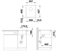 Vorschau: Blanco Subline 320-F Granitspüle SILGRANIT®