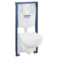 Grohe Solido Rapid SL 5-in1 WC-Set mit Even Drückerplatte, Soft-Close-WC-Sitz, weiß 112956SH00