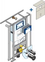 Huter WC-Reno Montage-Element für ein Wand-WC, zum Einbau im Massivbau als Vorwand mit Beplankung