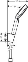 Vorschau: Hansgrohe Crometta 1jet Porter Set 1,60m, weiß/chrom