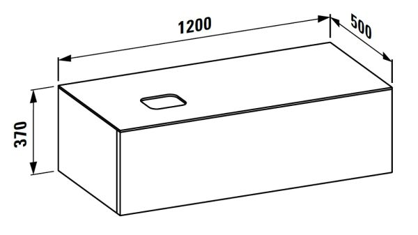 Laufen IL BAGNO ALESSI ONE Schubladenelement 1200, Ausschnitt links, zu WT H81897 5/6/7/8