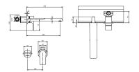 Vorschau: Villeroy&Boch Liberty Waschtischarmatur für Wandmontage, Auslauf 220mm, chrom TVW10700800161