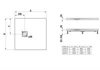 Vorschau: Laufen Solutions Marbond Duschwanne 100x100x3,8cm superflach, quadratisch, Ablauf seitlich, weiß