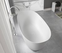 Vorschau: Repabad Milano freistehende Badewanne 170x75cm, weiß matt