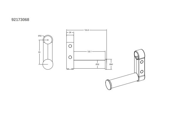 Villeroy&Boch ViCare Papierrollenhalter für Klappgriffe Funktion, weiß 92173068