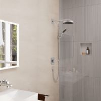 Vorschau: hansgrohe Rainfinity Duschset 130 3 Strahlarten mit Duschstange S Puro 90cm, Textilbrauseschlauch 28743000