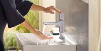 Vorschau: Hansgrohe Metropol Select-Waschtischmischer 110 mit Push-Open Ablaufgarnitur, chrom