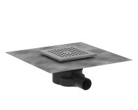 hansgrohe RainDrain Point Komplettset Punktablauf 15x15cm, edelstahl gebürstet 56253800