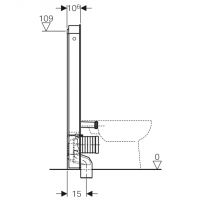 Vorschau: Geberit Monolith Sanitärmodul Steinzeug für Stand-WC 114cm