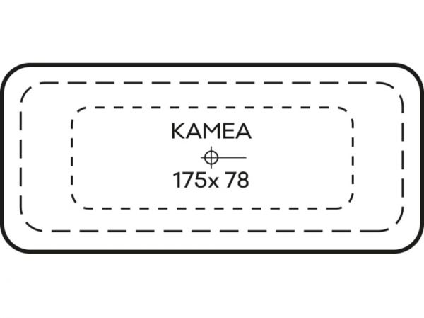 Polypex KAMEA freistehende-Badewanne 175x78cm, weiß