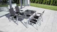 Vorschau: KETTLER CUBIC Dining-Tisch 160 x 90cm, silber/ Schiefer anthrazit