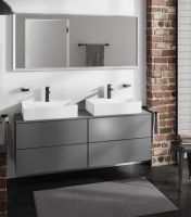 Hansgrohe Xevolos E Unterschrank 157cm für Aufsatzwaschtisch mit Konsole, 4 Schubkästen, schiefergrau matt schiefergrau metallic 54201770