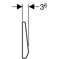 Vorschau: Geberit Betätigungsplatte Highline, für Spül-Stopp-Spülung, verschraubbar, edelstahl gebürstet