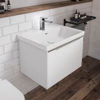 Villeroy&Boch Subway 3.0 Waschtischunterschrank mit 1 Auszug, Breite 62,2cm pure white aluminium glänzend C57500VF