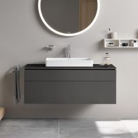 Duravit L-Cube Waschtischunterschrank 122x55cm mit 2 Schubladen für Aufsatzbecken