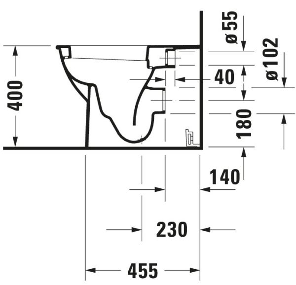 Duravit Darling New Stand-WC Tiefspüler, WonderGliss, weiß