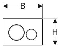 Vorschau: Geberit Sigma20 Betätigungsplatte für 2-Mengen-Auslösung weiß matt/weiß