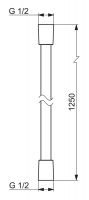 Vorschau: Hansa Brauseschlauch 1,25m, chrom