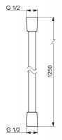 Vorschau: Hansa Brauseschlauch 1,25m, chrom