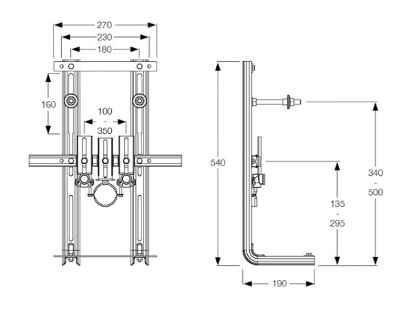 MEPA Unimont® Bidet-Tragegerüst