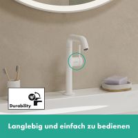 Vorschau: Hansgrohe Tecturis S Waschtischarmatur 210 Fine CoolStart wassersparend+ Push-Open, weiß matt