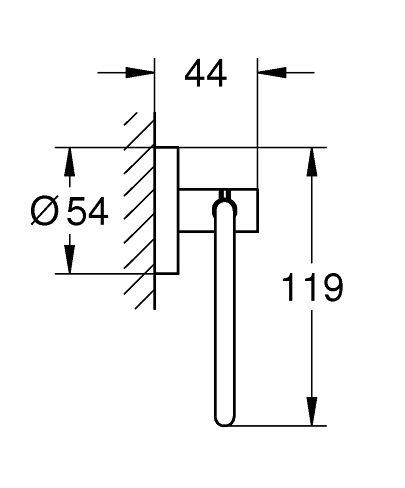 Grohe Essentials WC-Papierhalter ohne Deckel, nickel gebürstet