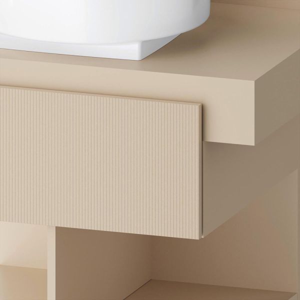 Duravit Balcoon Unterschrank 70x57x53,4cm für Aufsatzbecken, 1 Schublade, 2 offene Fächer