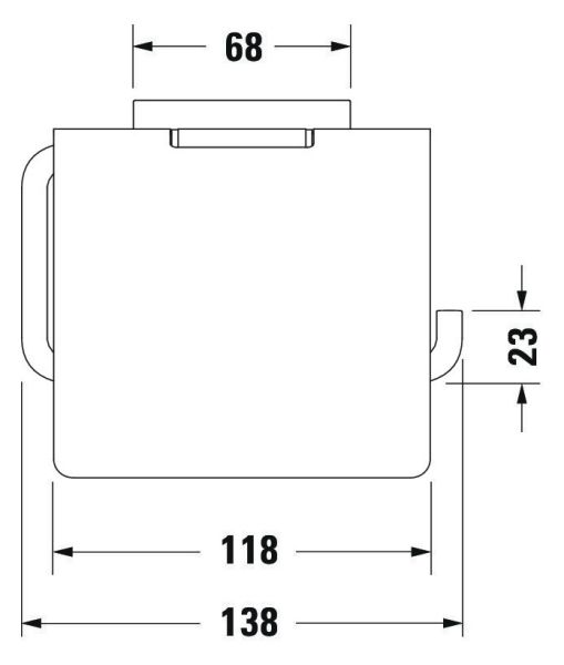 Duravit Karree Papierrollenhalter wandhängend, chrom 0099551000