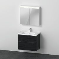 Vorschau: Duravit D-Neo Möbel-Set 80cm mit Waschtisch, Waschtischunterschrank und Spiegelschrank DE011601616