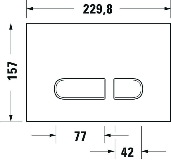 Duravit DuraSystem Betätigungsplatte aus Glas, mechanisch für WC A1